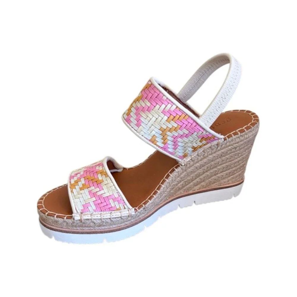 NIB Gentle Souls‎ by Kenneth Cole Women's Elyssa Wedge Sandal Rose - Size 8.5